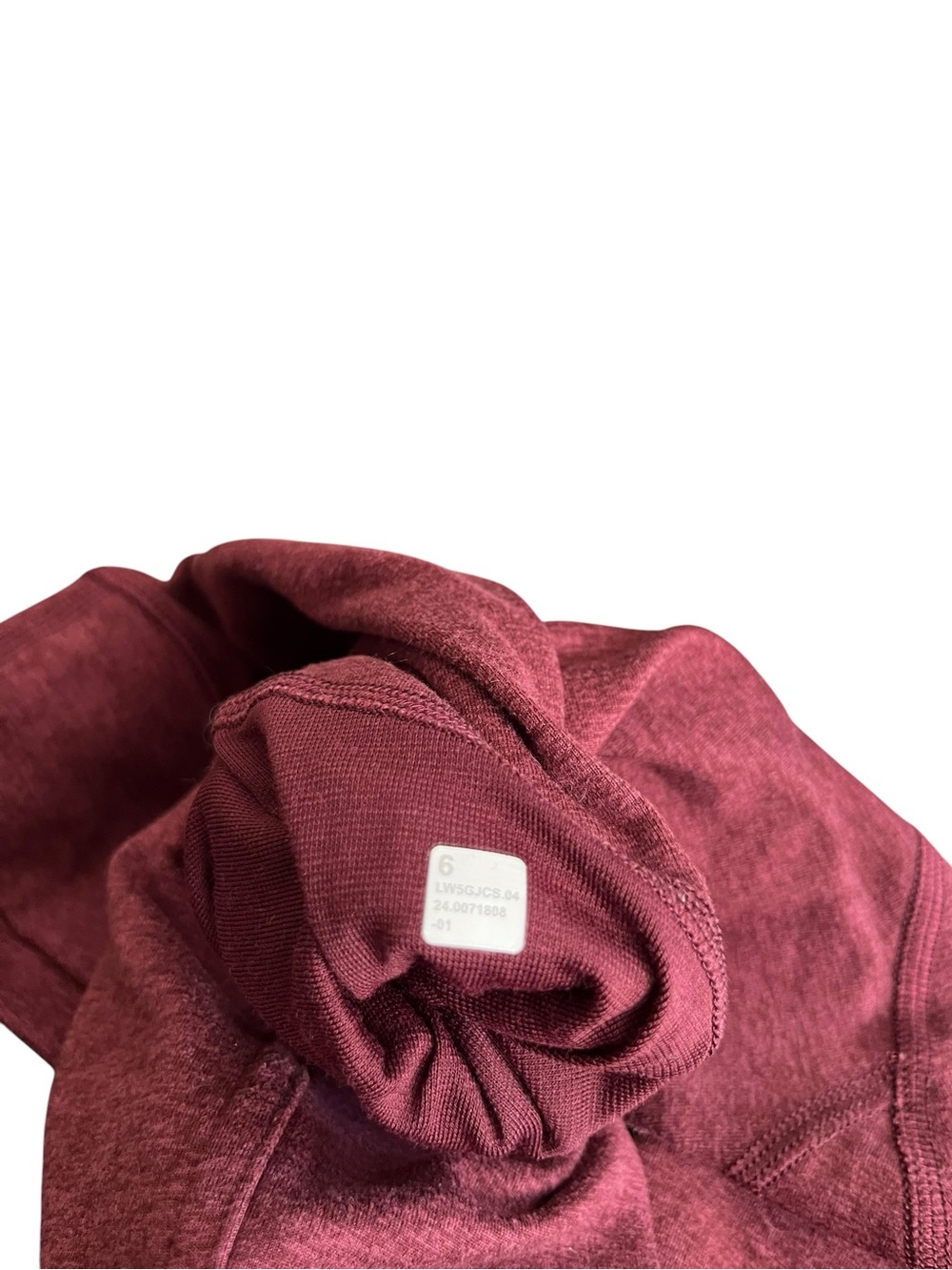 Size 6 Lululemon Soft Sueded High Rise Tight 25”, Garnet - Picture 5 of 5